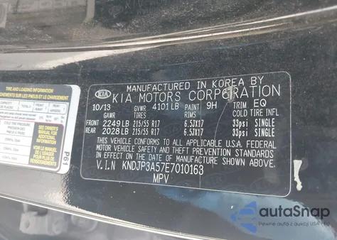 2014 Kia Soul + from USA, damaged, VIN KNDJP3A57E7010163